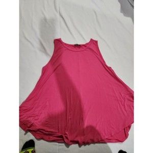 Lane Bryant Swing Tank Top Solid Pink Basic Sleeveless Plus Size 22/24 (WC40)